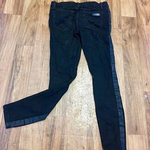 Joe's Jeans • Black • Leather Sides • Size 26